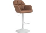 Sgabello Da Bar In Pelle Finta - Regolabile In Altezza - Comfort Girevole A 360°