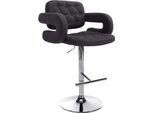 Sgabello Da Bar Regolabile In Altezza - Sgabello - Comfort | Colore: Nero | Colore Base: Cromo