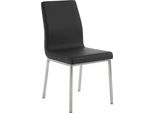 Comoda Sedia Da Pranzo - Sedia Da Cucina - Elevato Comfort Di Seduta - Pelle Finta | Colore: Nero