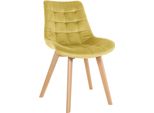 Sedia Da Pranzo In Velluto - Sedia Comoda - Stile Scandinavo | Colore: Giallo