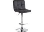 Sgabello Da Bar In Velluto - Sgabello Comfort - Regolabile E Girevole Per Il Massimo Della Comodità | Colore: Nero | Colore Base: Cromo