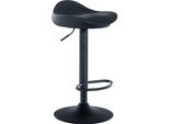 Sgabello Da Bar Ergonomico In Pelle Finta - Sgabello Da Bar - Girevole A 360° E Regolabile In Altezza | Colore: Nero