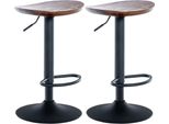 Set Di Sgabelli Da Bar 2 Pezzi - Sedili - Altezza Regolabile, Legno | Colore: Noce