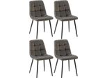 Set Di 4 Sedie Da Pranzo - Sedie Da Cucina - Imbottitura Confortevole | Colore: Antracite