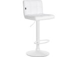 Sgabello Da Bar - Sgabello Moderno, Comfort Regolabile In Altezza, Ottimo Comfort Di Seduta | Colore: Bianco | Colore Base: Bianco
