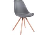 Sedia Per Visitatori Kunstleer - Sedia Per Riunioni - Seduta Confortevole | Colore: Grigio | Colore Abbigliamento: Naturale
