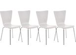 4X Sedia Per Visitatori - Sedie Per Riunioni - Seduta Ergonomica, Design Impilabile | Colore: Bianco