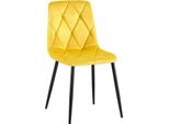 Sedia Da Pranzo In Velluto - Comoda Sedia In Pelle - Facile Da Pulire - Design Accogliente