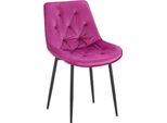 Sedia Da Pranzo Moderna - Sedia Da Cucina - Elevato Comfort Di Seduta - Rivestimento In Velluto | Colore: Viola