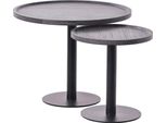Set Di 2 Tavolini Moderni - Tavolini Da Credenza - Robusta Struttura In Metallo