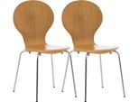2X Sedie Per Visitatori Impilabili - Seduta Ergonomica - Design Salvaspazio | Colore: Rovere