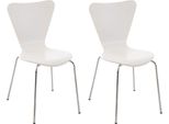 2X Sedie Ergonomiche Per Visitatori - Sedie Da Attesa - Seduta Confortevole, Design Impilabile | Colore: Bianco