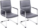 Set Di 2 Sedie Per Visitatori - Sedie Per Riunioni - Comfort Ergonomico E Design Elegante | Colore: Grigio