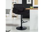 Set Di 2 Sgabelli Da Bar - Sgabello In Velluto - Regolabile In Altezza - Eccellente Comfort Di Seduta
