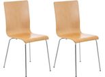 Set Di 2 Pezzi Sedia Per Visitatori - Sedia Per Riunioni - Design Ergonomico, Seduta Confortevole Per Ore, Colore: Naturale
