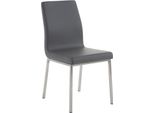 Sedia Da Pranzo Confortevole - Sedia Da Cucina - Elevato Comfort Di Seduta - Pelle Finta | Colore: Grigio