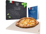Set Per Pizza Cordierite - Mattone - Inclusa Buccia Per Pizza Per Una Base Croccante | Set Di Contenuti: Pietra Per Pizza