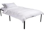 Letto In Metallo, Struttura In Acciaio, Molto Spazio - Design Moderno E Minimalista, Colore: Nero | Misure: 200X100X41 Cm