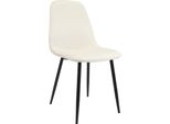 Sedia Da Pranzo In Velluto Color Crema - Sedia Da Cucina - Elevato Comfort Di Seduta Fino A 150 Kg Di Carico