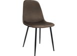 Sedia Da Pranzo In Velluto Marrone - Sedia Da Cucina - Design Moderno Ed Elevato Comfort Di Seduta