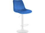 Sgabello Da Bar In Velluto - Sgabello - Regolabile In Altezza - Seduta Elegante E Confortevole