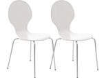 2X Sedie Per Visitatori Impilabili - Seduta Ergonomica - Design Salvaspazio | Colore: Bianco