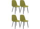 Set Di Sedie Da Pranzo 4 Pezzi - Sedie Da Cucina - Confortevole Imbottitura In Velluto, Look Moderno
