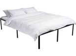 Letto In Metallo, Struttura In Acciaio, Molto Spazio - Design Moderno E Minimalista, Colore: Nero | Dimensioni: 200X140X41 Cm