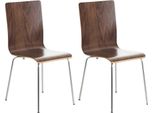 Set Di 2 Pezzi Sedia Per Visitatori - Sedia Per Riunioni - Design Ergonomico, Seduta Confortevole Per Ore, Colore: Noce