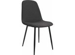Sedia Da Pranzo Grigio Scuro - Sedia Da Cucina - Elevato Comfort Di Seduta, Design Moderno - Velluto/Tessuto