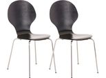 2X Sedie Per Visitatori Impilabili - Seduta Ergonomica - Design Salvaspazio | Colore: Nero