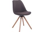 Sedia Per Visitatori Alla Moda, Sedia Per Ospiti, Look Esclusivo - Struttura Girevole In Legno | Colore: Grigio Scuro. Colore Dell'abbigliamento: Naturale