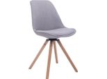 Sedia Per Visitatori Alla Moda, Sedia Per Ospiti, Look Esclusivo - Struttura Girevole In Legno | Colore: Grigio | Colore Dell'abbigliamento: Naturale