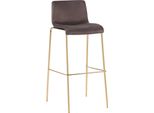 Sgabello Da Bar In Velluto - Sgabello Alto - Comfort Ed Eleganza Con Struttura Color Oro
