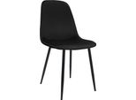 Sedia Da Pranzo In Velluto Nero - Sedia Da Cucina - Ottimo Comfort Di Seduta