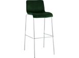 Sgabello Da Bar In Velluto - Sgabello Da Bar - Comfort Ergonomico - Struttura Cromata - Imbottitura Morbida 75 Cm