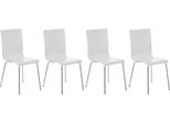 Set Di 4 Sedie Per Visitatori - Sedie Da Attesa - Comfort Ergonomico | Colore: Bianco