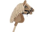 Cavezza Hobby Horse - Briglia In Nylon - Resistente E Robusta - Nera - A4 Small