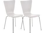 Set Di 2 Sedie Per Visitatori - Sedute Ergonomiche Impilabili - Seduta Confortevole | Colore: Bianco