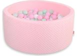 Bagno Di Palline - Speelbad - Promuove Le Capacità Motorie, Rosa, 200 Palline, Morbido Pile Minky