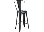 Sgabello Da Bar In Metallo - Sedia - Elevata Stabilità E Comfort - Facile Manutenzione | Colore: Nero