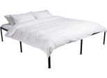 Letto In Metallo, Struttura In Acciaio, Ampio Spazio Di Archiviazione - Design Moderno E Minimalista, Colore: Nero | Dimensioni: 200X180X41 Cm