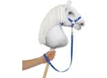 Frusta Da Equitazione Blu, Frusta Per Cavalli, Resistente, Maneggevole - Fettuccia - 64,5 Cm