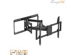 Easylife Supporto A Parete Per Tv Promount HD90 Powerdual Xl 32-90 Pollici, Resistente Fino A 75 Kg Di Portata, Vesa 600X400, Inclinabile E Girevole, Supporto Tv Per Televisori Di Grandi Dimensioni - Incl. Gestione Dei Cavi