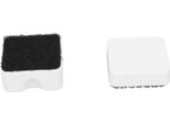 Spazzola Magnetica Per Acquari, Resistente Ai Graffi, Design Ergonomico, Mini Pulitore Per Vetri Di Acquari Per La Rimozione Delle Alghe, Bianco, 3 X 3 Cm