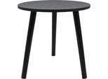 2.03 Tavolino In Legno Rotondo Nero - Ca. 41 X Ø 40 Cm - Decorazione Per Tavolo Da Divano