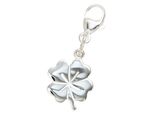 Charm-EinhäNger Jobo "Charm GlüCksbringer Kleeblatt", Silber 925, Charms, Damen, Silber 925 (Sterlingsilber), 925 Silber Rhodiniert