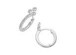 Paar Creolen Firetti "Schmuck Geschenk Silber 925 Ohrschmuck Ohrringe", Silber (Silberfarben, Kristallweiß, Kristallweiß), Ohrringe, Damen, 12,5Mm, Silber 925 (Sterlingsilber), Mit Zirkonia (Synth.)