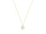 Kette Mit AnhäNger Amor "Herz", Gelbgoldfarben, Perlmuttfarben, Halsketten, Damen, Silber 925 (Sterlingsilber), L: 45 B: 1Mm, Mit Perlmutt, B:1Mm