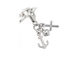 Charm-EinhäNger Jobo "Charm Glaube Liebe Hoffnung", Silber 925, Charms, Damen, Silber 925 (Sterlingsilber), 925 Silber Rhodiniert